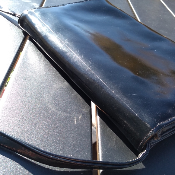 Vintage Jane Shilton Black Leather Purse Handbag, Shoulder Bag, Made in … - Picture 12 of 15